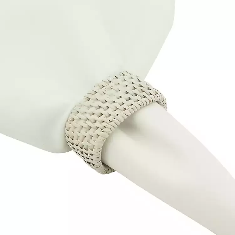 Cream Woven Rattan Oval Napkin Rings, Set of 4>Kirklands Home Fashion