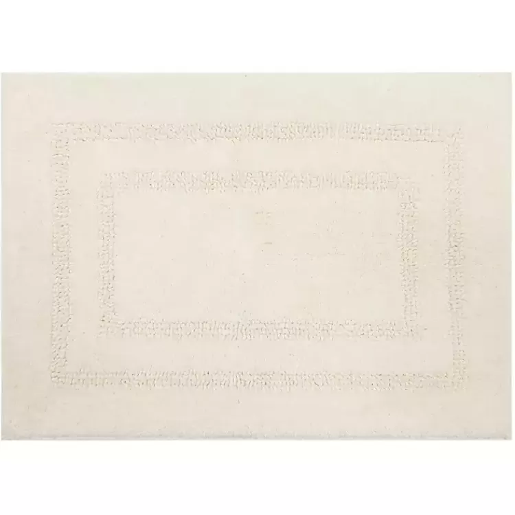 Creme Plush Reversible Cotton Bath Mat, 45 in.>Kirklands Home Best