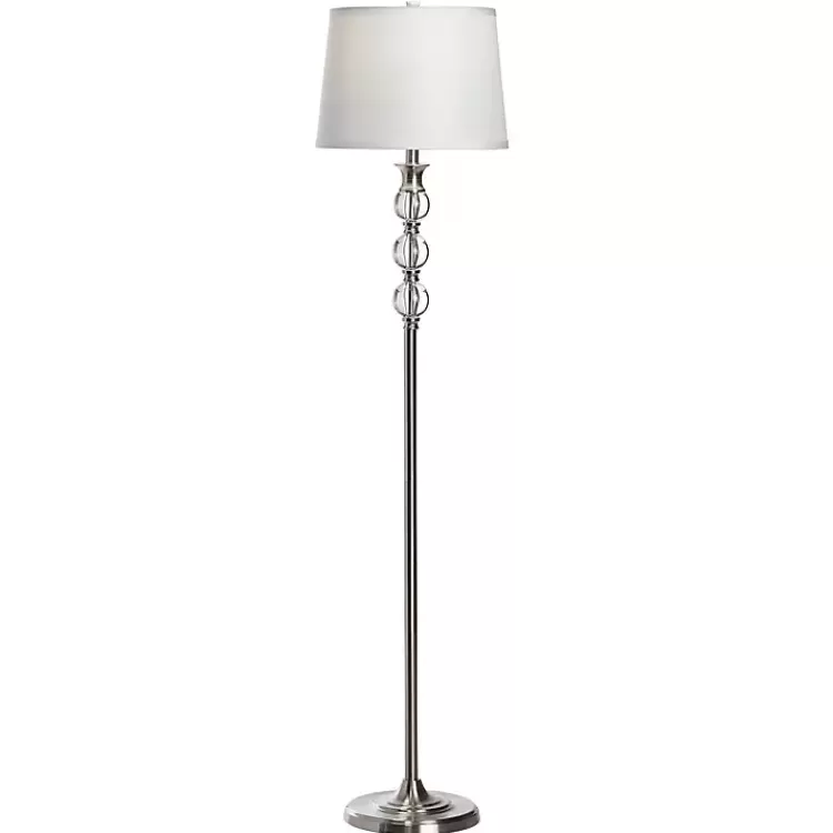 Crystal and Silver Metal Floor Lamp>Kirklands Home Best