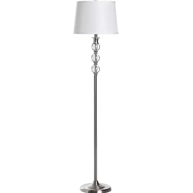 Crystal and Silver Metal Floor Lamp>Kirklands Home Best
