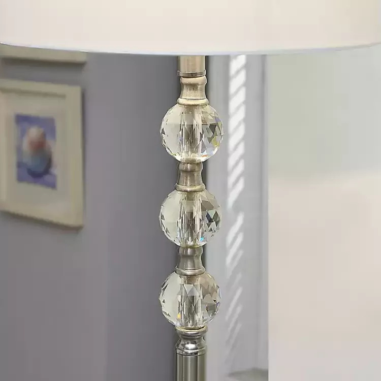 Crystal Spheres Brushed Nickel Floor Lamp>Kirklands Home Fashion
