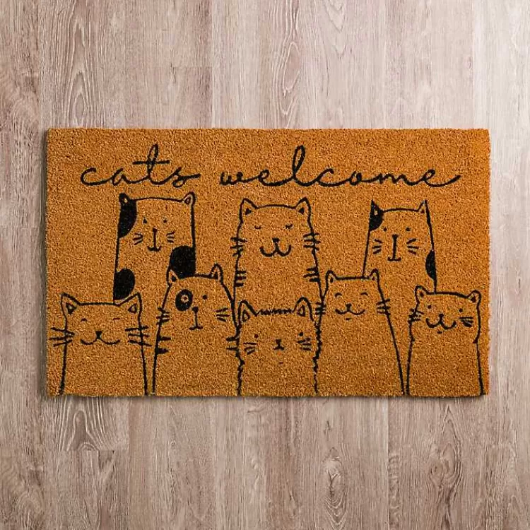 Cute Cats Welcome Doormat>Kirklands Home Best Sale