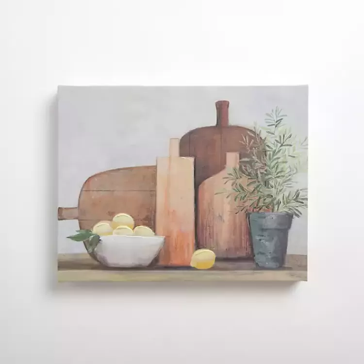 Cutting Boards with Lemons Canvas Art Print>Kirklands Home Clearance