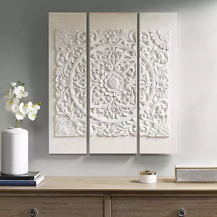 3D Embellished Canvas 3-pc. Set>Kirklands Home Best Sale