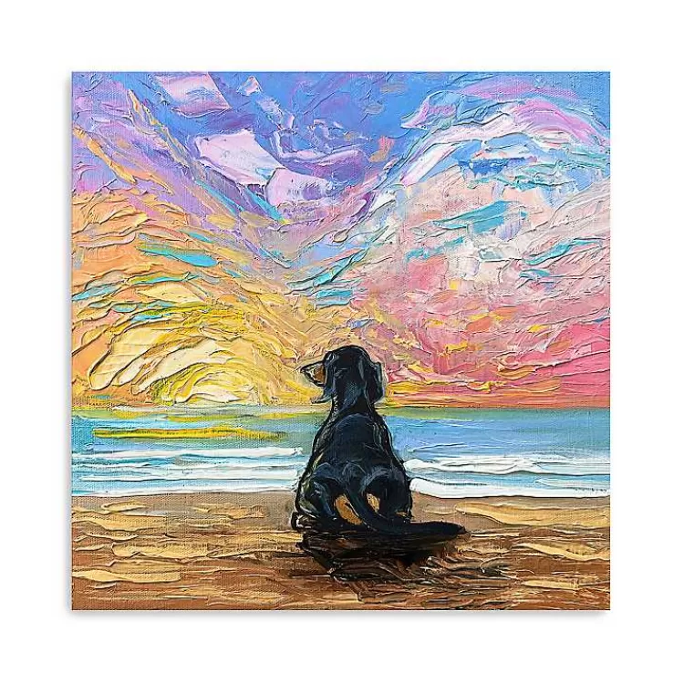 Dachshund Beach Days Canvas Art Print>Kirklands Home Clearance
