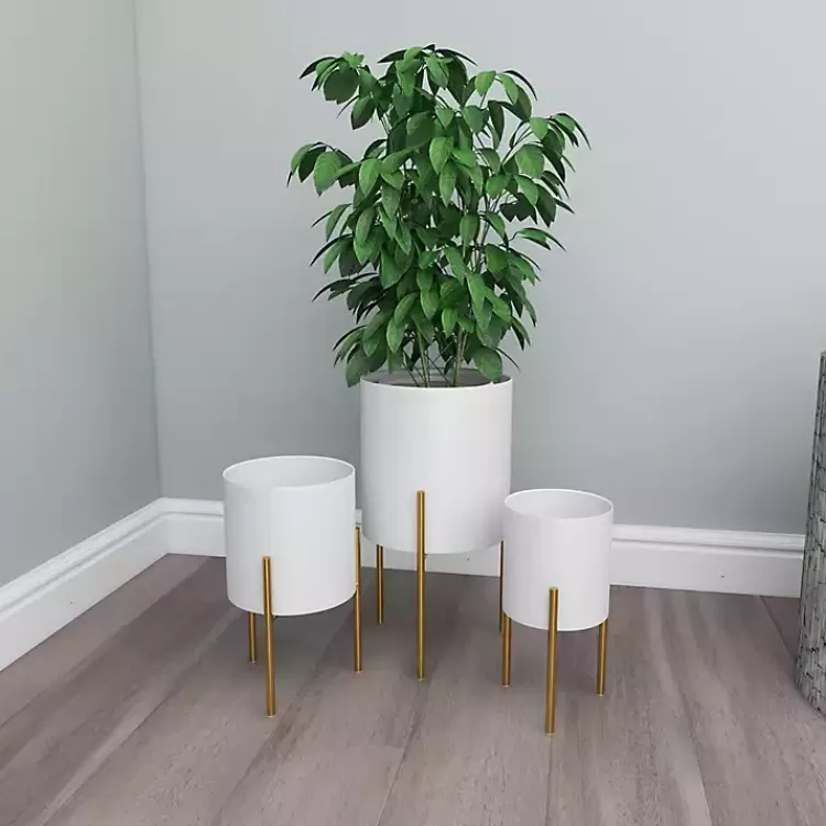 Daisy Modern Iron Planters, Set of 3>Kirklands Home Online