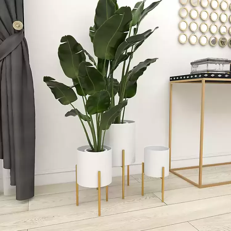 Daisy Modern Iron Planters, Set of 3>Kirklands Home Online