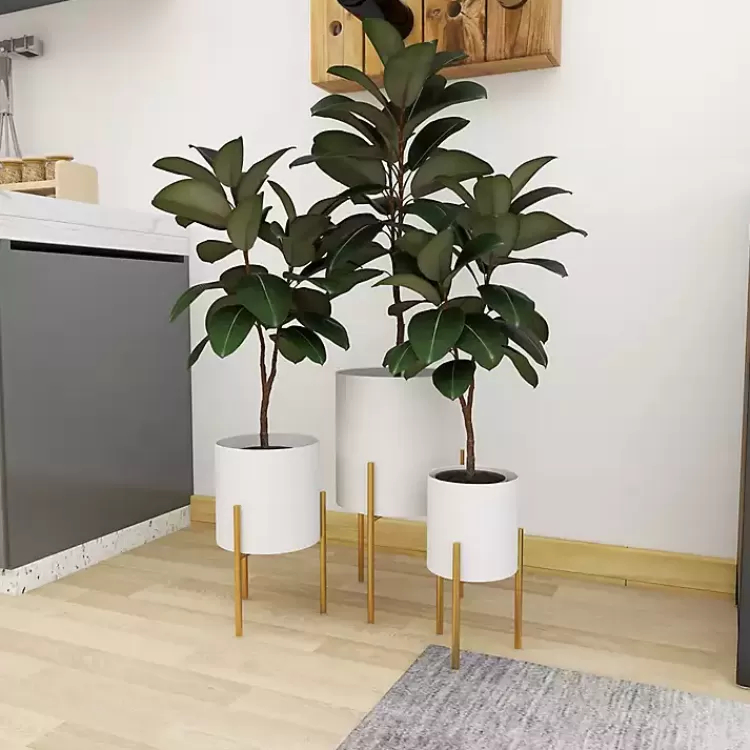 daisy_white_modern_iron_planters_set_of__2.webp Daisy Modern Iron Planters, Set of 3>Kirklands Home Online