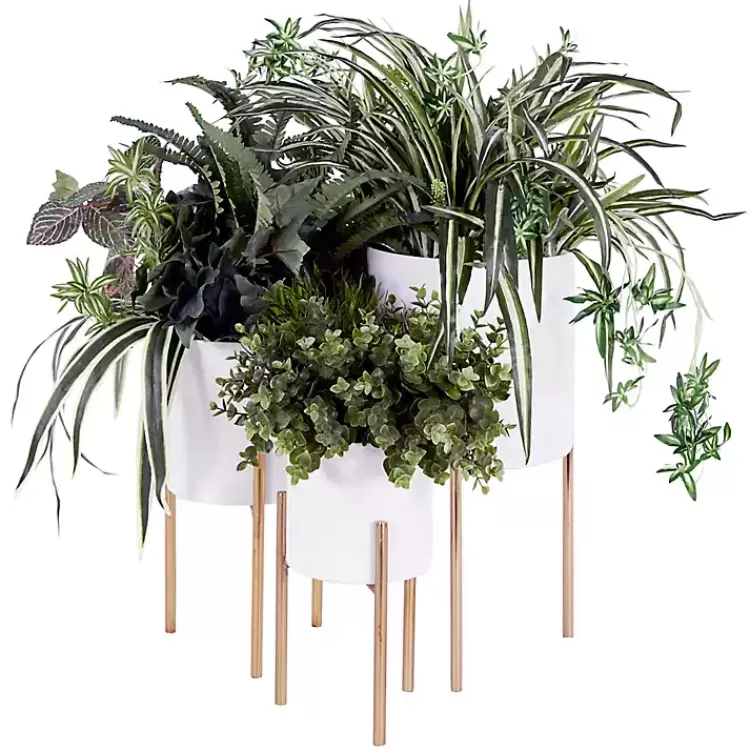daisy_white_modern_iron_planters_set_of__5.webp Daisy Modern Iron Planters, Set of 3>Kirklands Home Online