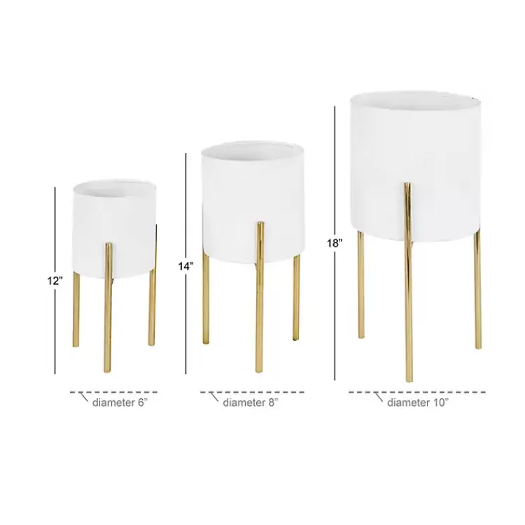 daisy_white_modern_iron_planters_set_of__9.webp Daisy Modern Iron Planters, Set of 3>Kirklands Home Online