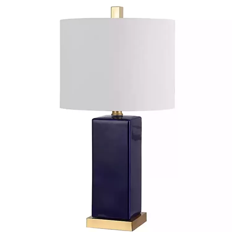 Dark Blue Ceramic Square Wendi Table Lamp>Kirklands Home Fashion