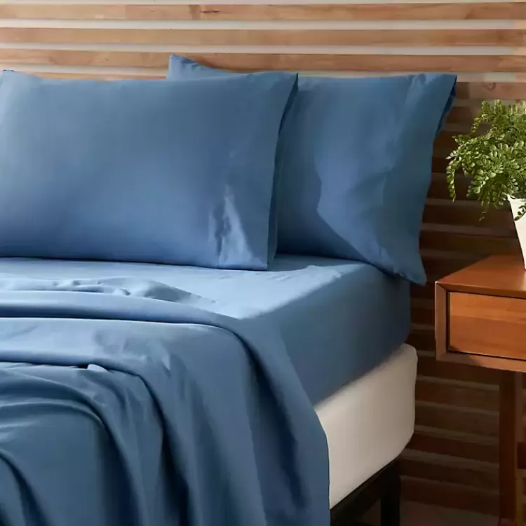 dark_blue_microfiber_pc_king_sheet_set_3.webp Dark Microfiber 4-pc. King Sheet Set>Kirklands Home Online