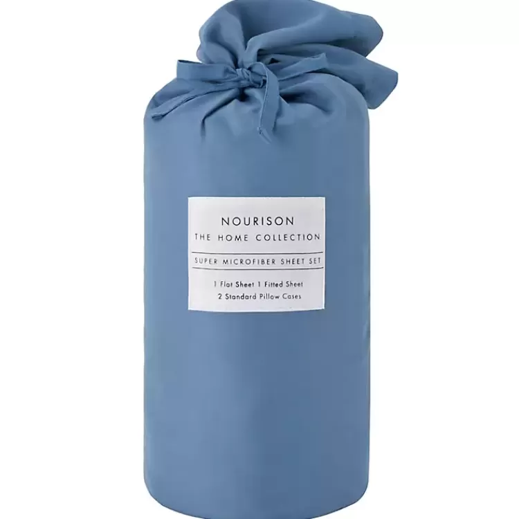 dark_blue_microfiber_pc_king_sheet_set_6.webp Dark Microfiber 4-pc. King Sheet Set>Kirklands Home Online