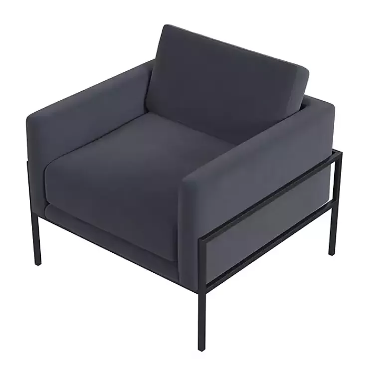 dark_blue_velvet_black_metal_accent_chair_2.webp Dark Velvet Black Metal Accent Chair>Kirklands Home Discount