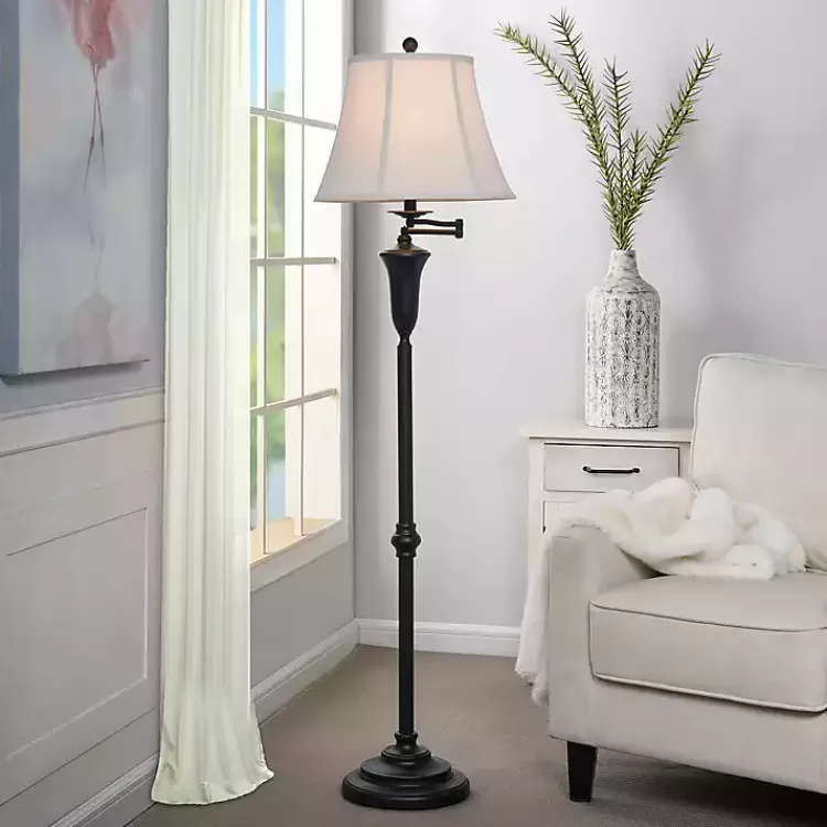 Dark Bronze Madison Swing Arm Floor Lamp>Kirklands Home Best Sale