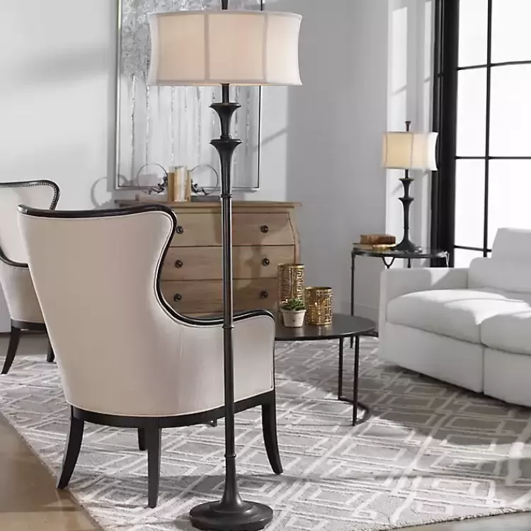 Dark Bronze Metal Flare Floor Lamp>Kirklands Home Store