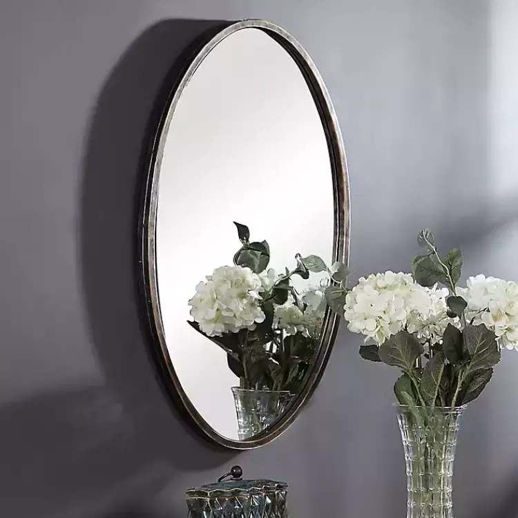 Dark Bronze Oval Wall Mirror>Kirklands Home Sale