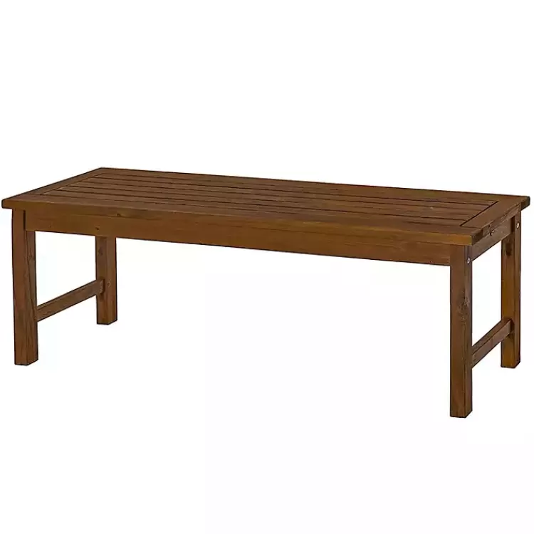 Dark Acacia Wood Outdoor Bench>Kirklands Home Outlet