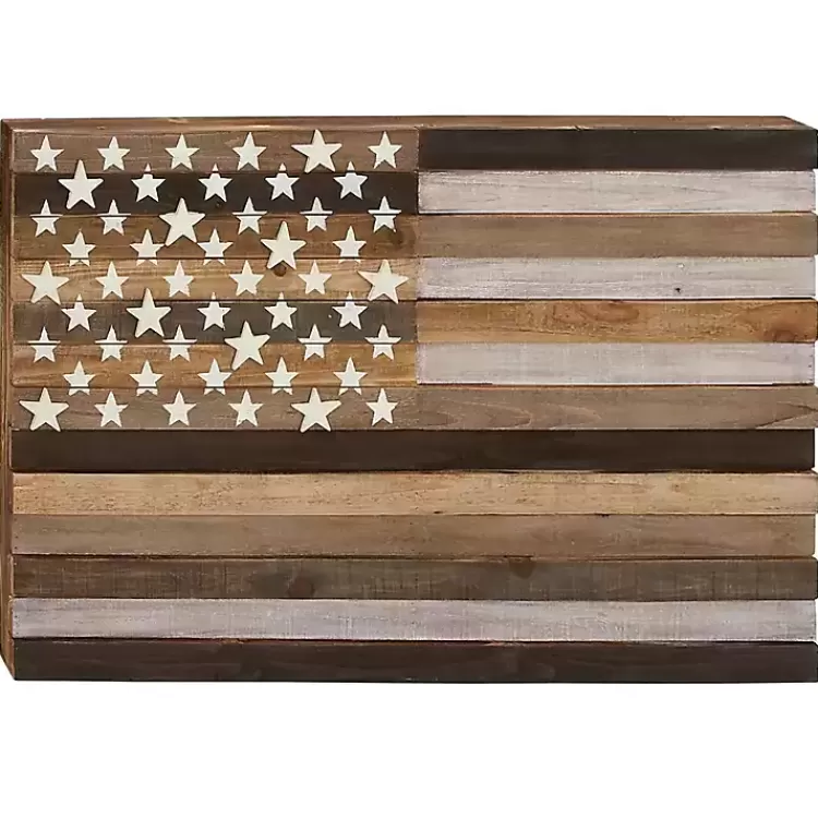 Dark American Flag Wooden Wall Sculpture>Kirklands Home Best