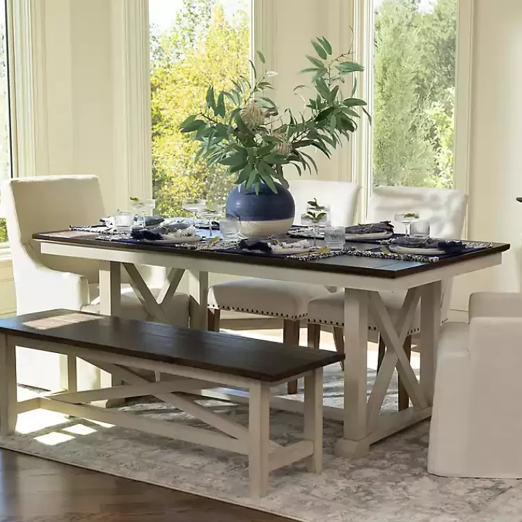 dark_brown_and_ivory_jackson_dining_table_5.webp Dark Brown and Ivory Jackson Dining Table>Kirklands Home New
