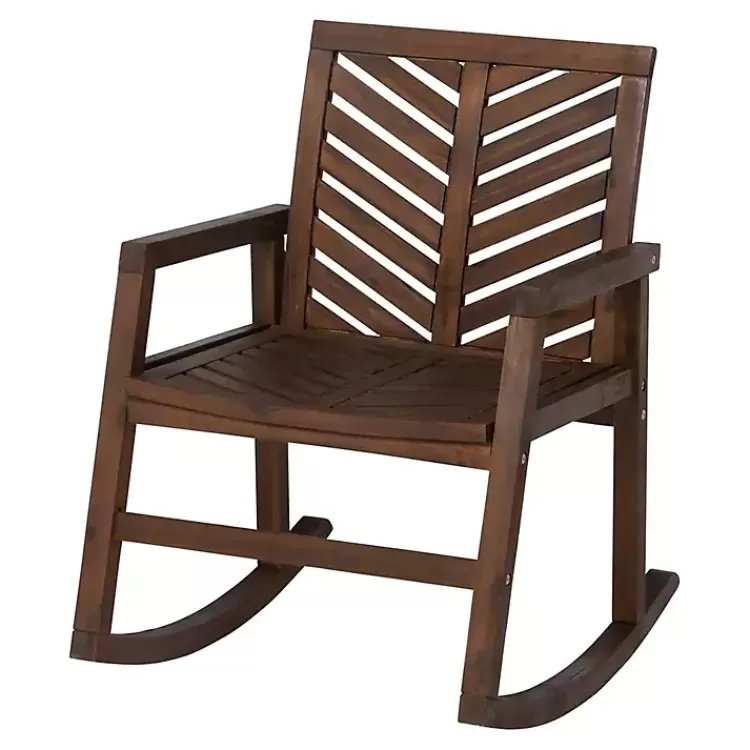Dark Chevron Outdoor Rocking Chair>Kirklands Home Online