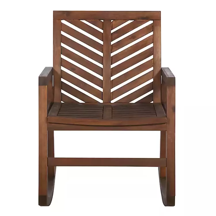Dark Chevron Outdoor Rocking Chair>Kirklands Home Online