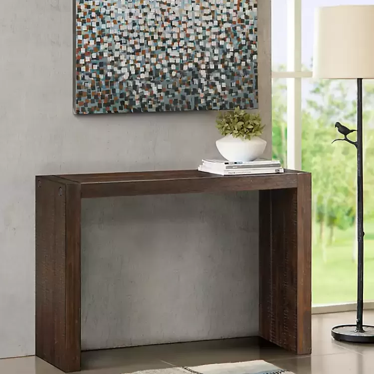 Dark Distressed Wood Console Table>Kirklands Home Hot