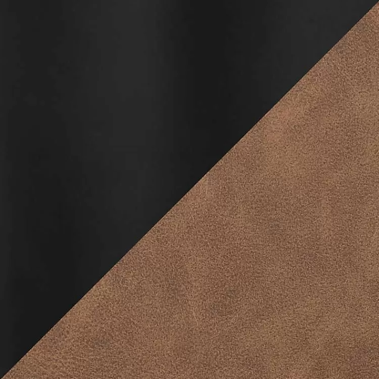 dark_brown_faux_leather_sleigh_accent_chair_5.webp Dark Faux Leather Sleigh Accent Chair>Kirklands Home New