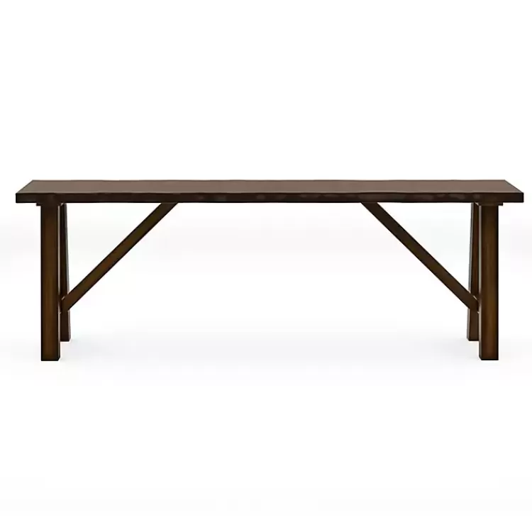 Dark Wood Live Edge Bench>Kirklands Home Flash Sale
