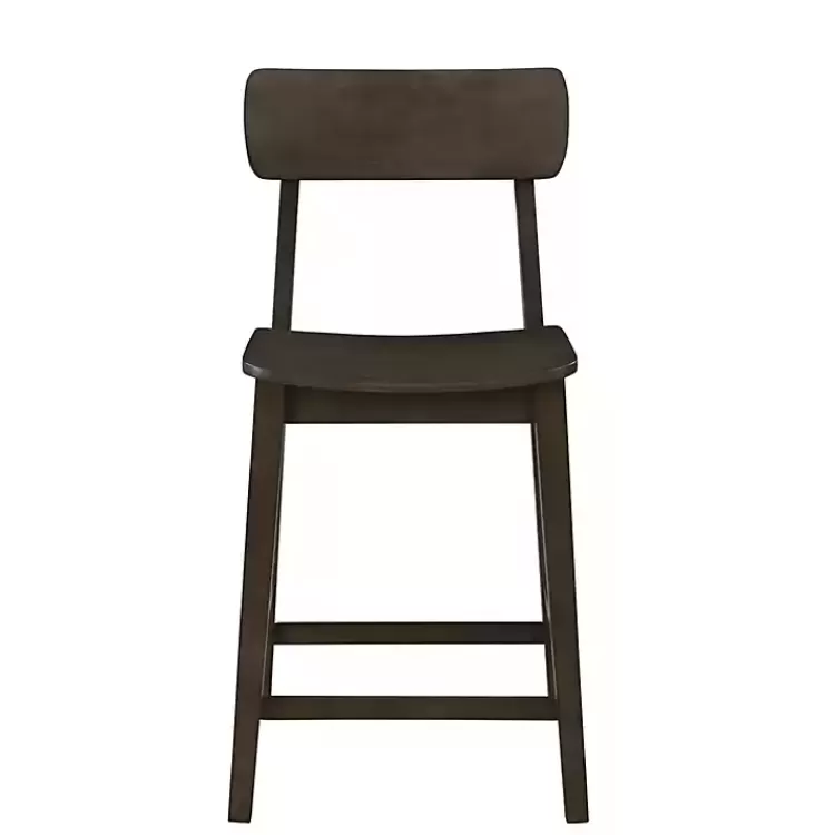 Dark Wood Open Back Counter Stool>Kirklands Home Online