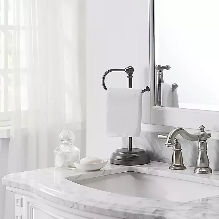dark_chrome_hook_countertop_towel_holder_2.webp Dark Chrome Hook Countertop Towel Holder>Kirklands Home New