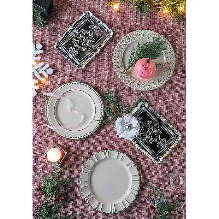 dark_cream_plume_border_chargers_set_of__5.webp Dark Cream Plume Border Chargers, Set of 4>Kirklands Home Best