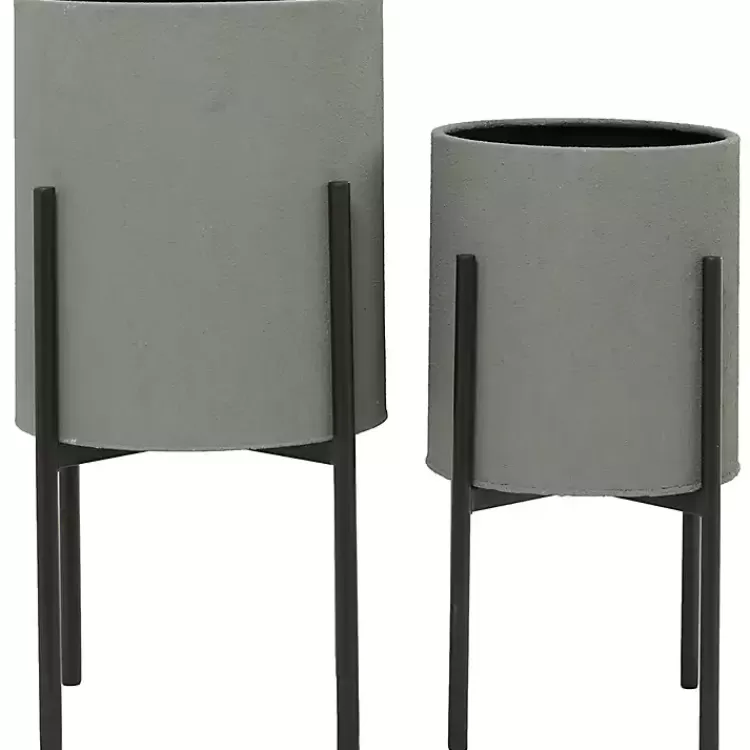 Dark Barrel 2-pc. Planter Set>Kirklands Home Hot