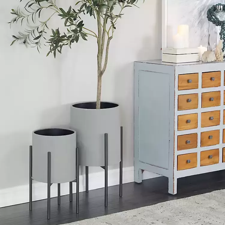 Dark Barrel 2-pc. Planter Set>Kirklands Home Hot