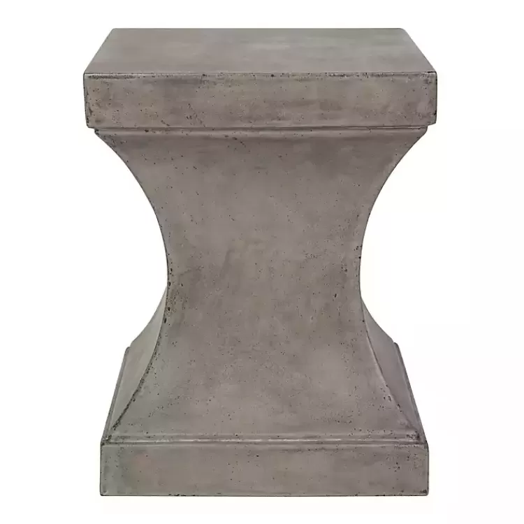 Dark Concrete Pedestal Accent Table>Kirklands Home Best