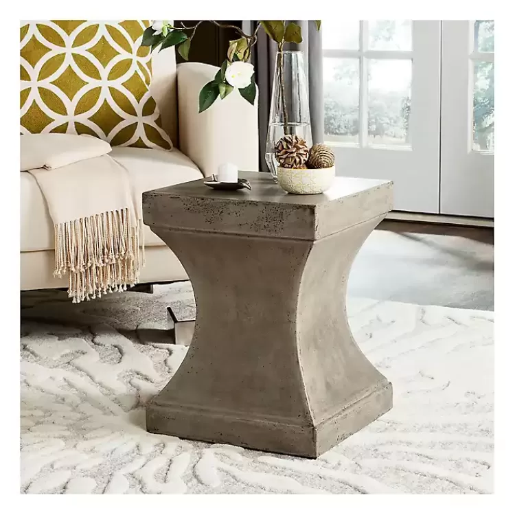 dark_gray_concrete_pedestal_accent_table_2.webp Dark Concrete Pedestal Accent Table>Kirklands Home Best