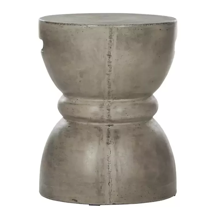 Dark Drum Accent Table with Handles>Kirklands Home Clearance