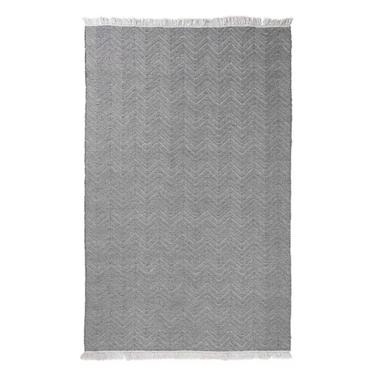 Dark Herringbone Pattern Area Rug, 2x3>Kirklands Home Best