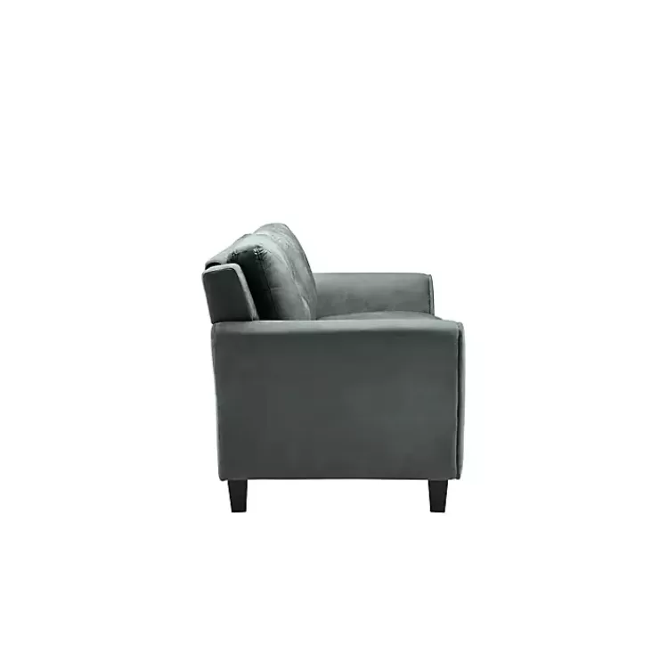 dark_gray_kelly_microfiber_rolled_arm_loveseat_3.webp Dark Kelly Microfiber Rolled Arm Loveseat>Kirklands Home Cheap