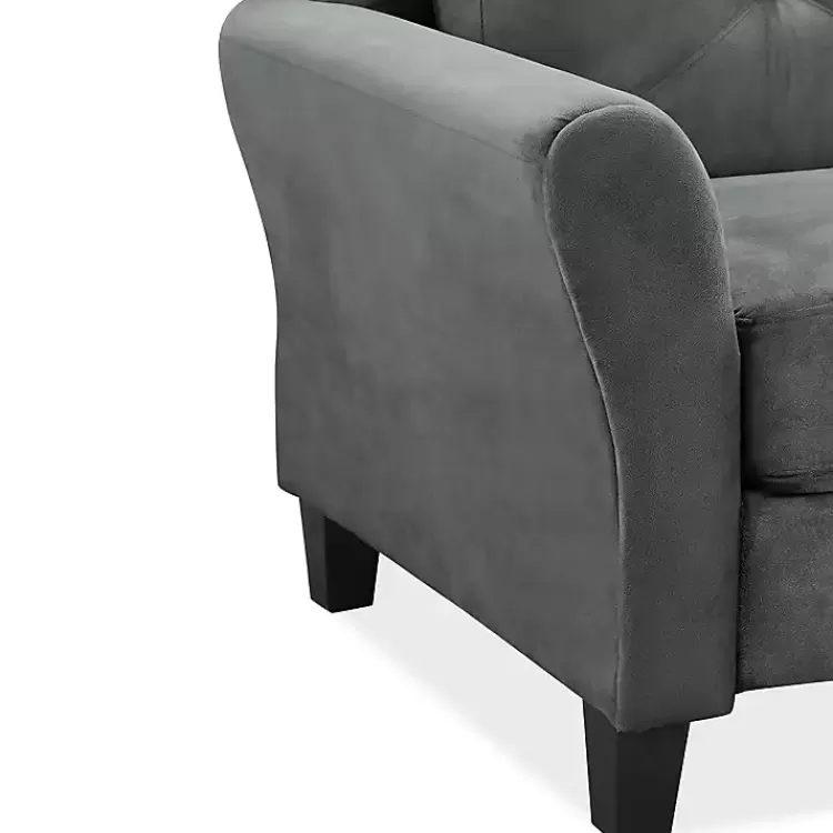 dark_gray_kelly_microfiber_rolled_arm_loveseat_6.webp Dark Kelly Microfiber Rolled Arm Loveseat>Kirklands Home Cheap
