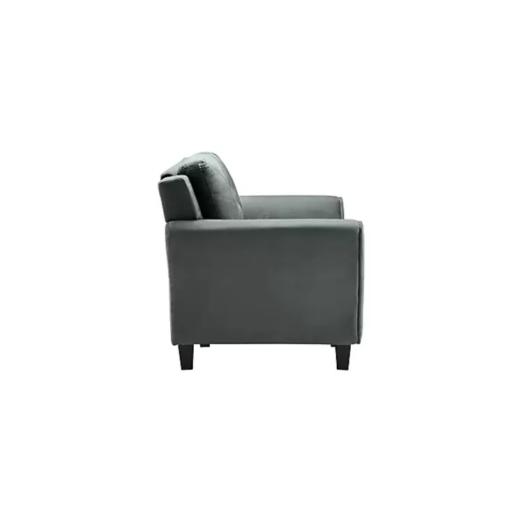 dark_gray_kelly_microfiber_rolled_armchair_5.webp Dark Kelly Microfiber Rolled Armchair>Kirklands Home Store
