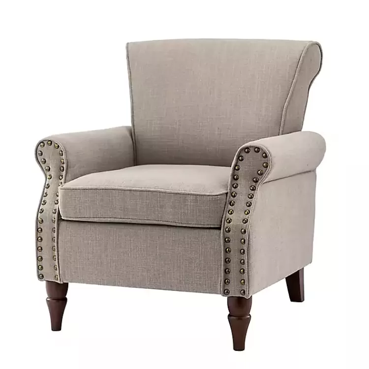 Dark Miriam Nailhead Trim Armchair>Kirklands Home Cheap