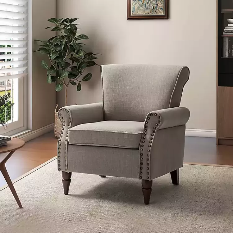 Dark Miriam Nailhead Trim Armchair>Kirklands Home Cheap