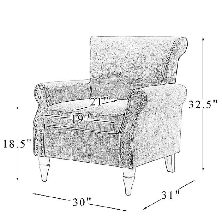 dark_gray_miriam_nailhead_trim_armchair_9.webp Dark Miriam Nailhead Trim Armchair>Kirklands Home Cheap