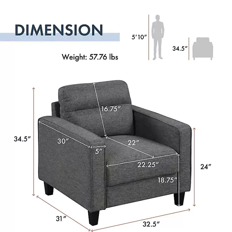 dark_gray_performance_fabric_danna_accent_chair_9.webp Dark Performance Fabric Danna Accent Chair>Kirklands Home Cheap