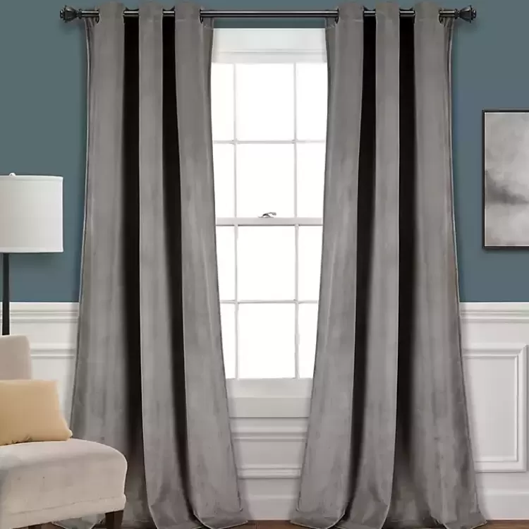 Dark Prima Velvet Curtain Panel Set, 108 in.>Kirklands Home Best Sale
