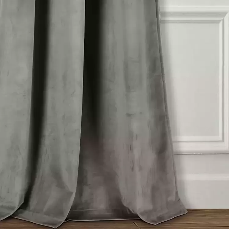 dark_gray_prima_velvet_curtain_panel_set__in_2.webp Dark Prima Velvet Curtain Panel Set, 108 in.>Kirklands Home Best Sale