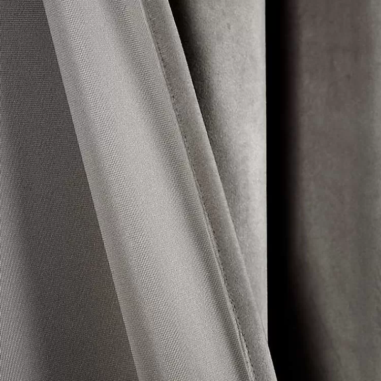 dark_gray_prima_velvet_curtain_panel_set__in_4.webp Dark Prima Velvet Curtain Panel Set, 108 in.>Kirklands Home Best Sale