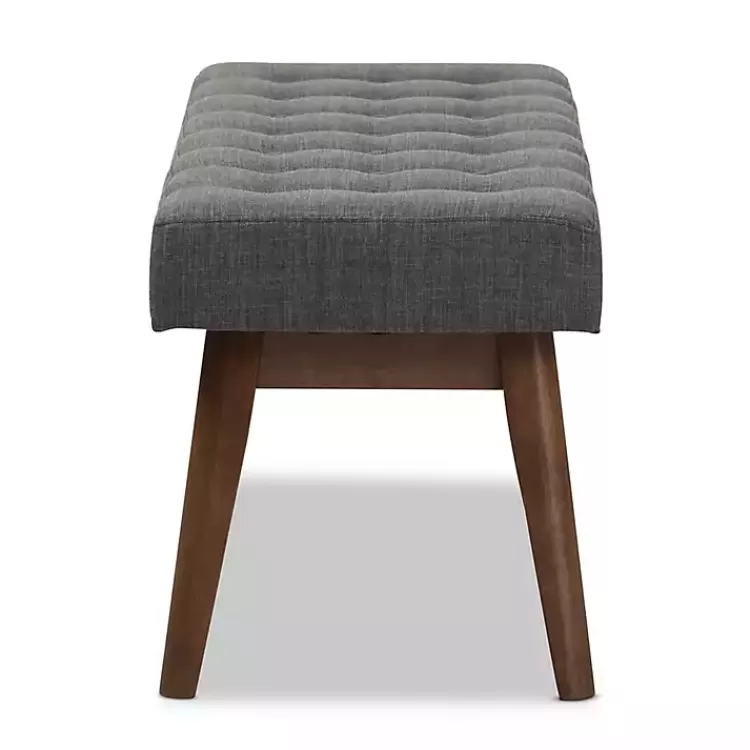 dark_gray_tufted_walnut_wood_bench_2.webp Dark Tufted Walnut Wood Bench>Kirklands Home Shop