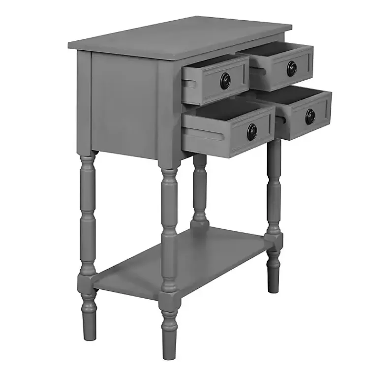 dark_gray_wood_drawer_barrett_console_table_4.webp Dark Wood 4-Drawer Barrett Console Table>Kirklands Home Shop